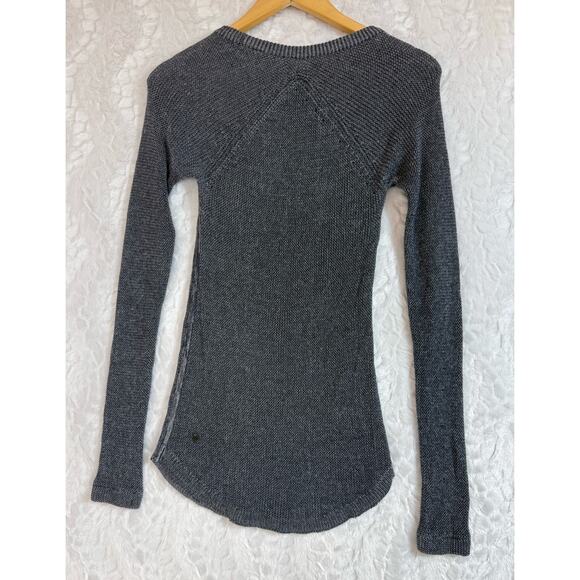 Lululemon Cabin Yogi Long Sleeve Boolux Sweater Inkwell Heather Gray Blue XS/ 2* - Picture 4 of 16